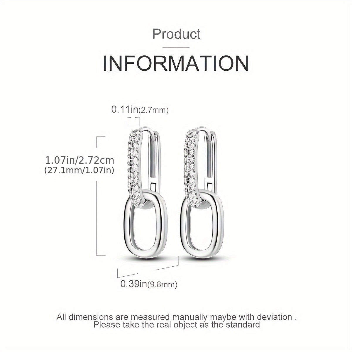 Sparkling U Hoops| U Shape Earrings